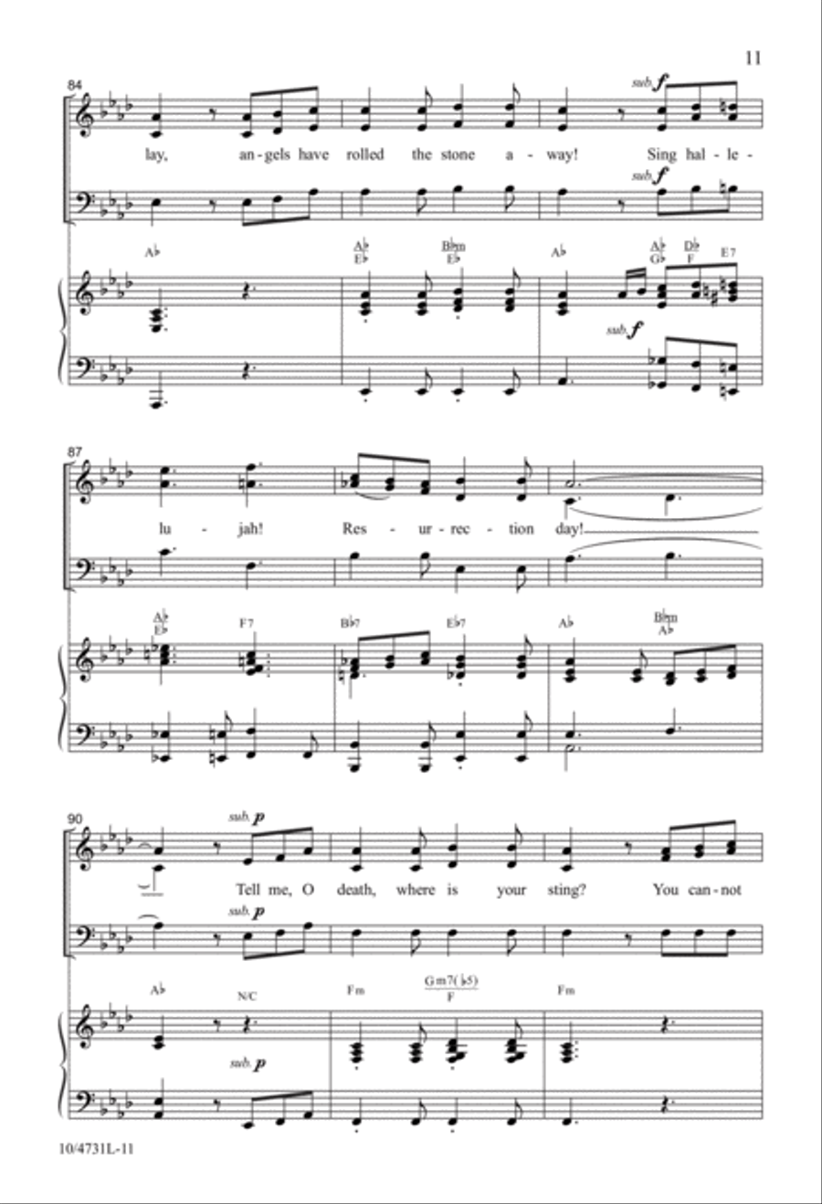 Hallelujah! Resurrection Day! 3-Part scores gallery preview page 11