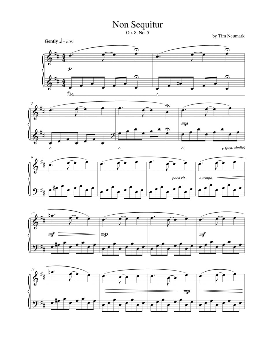 Non Sequitur Piano Solo scores gallery preview page 1