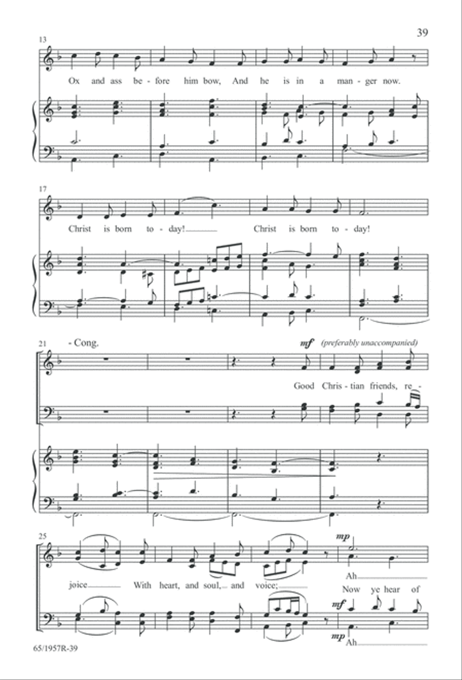 Festival of Lessons and Carols 4-Part scores gallery preview page 40
