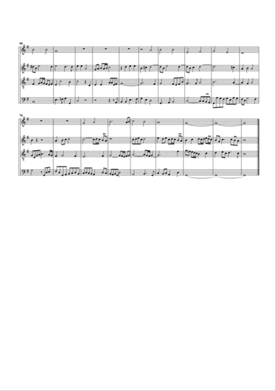 Wenn mein Stuendlein vorhanden ist (arrangement for 4 recorders) Recorder scores gallery preview page 3