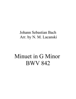 Book cover for Minuet in G Minor BWV 842