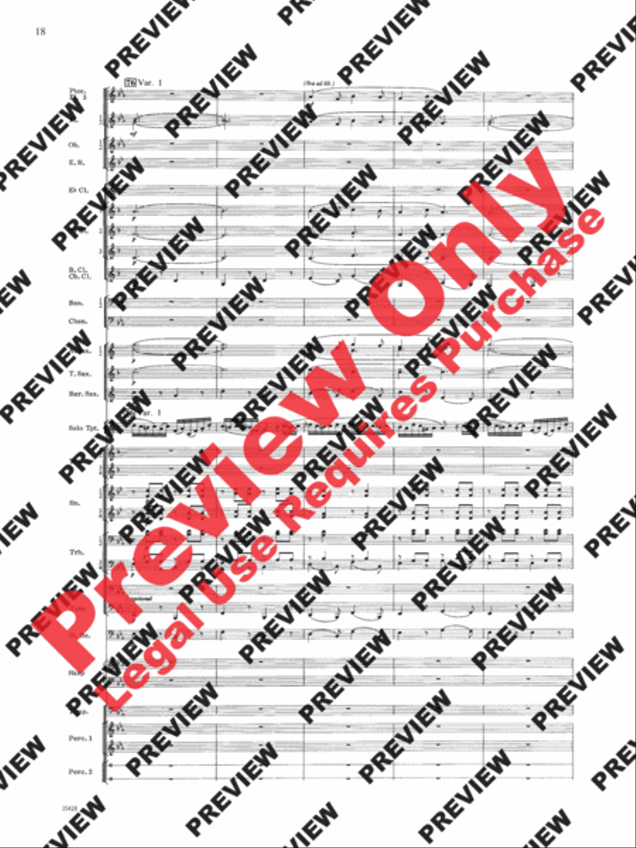 Le Carnaval de Venise Concert Band scores gallery preview page 19