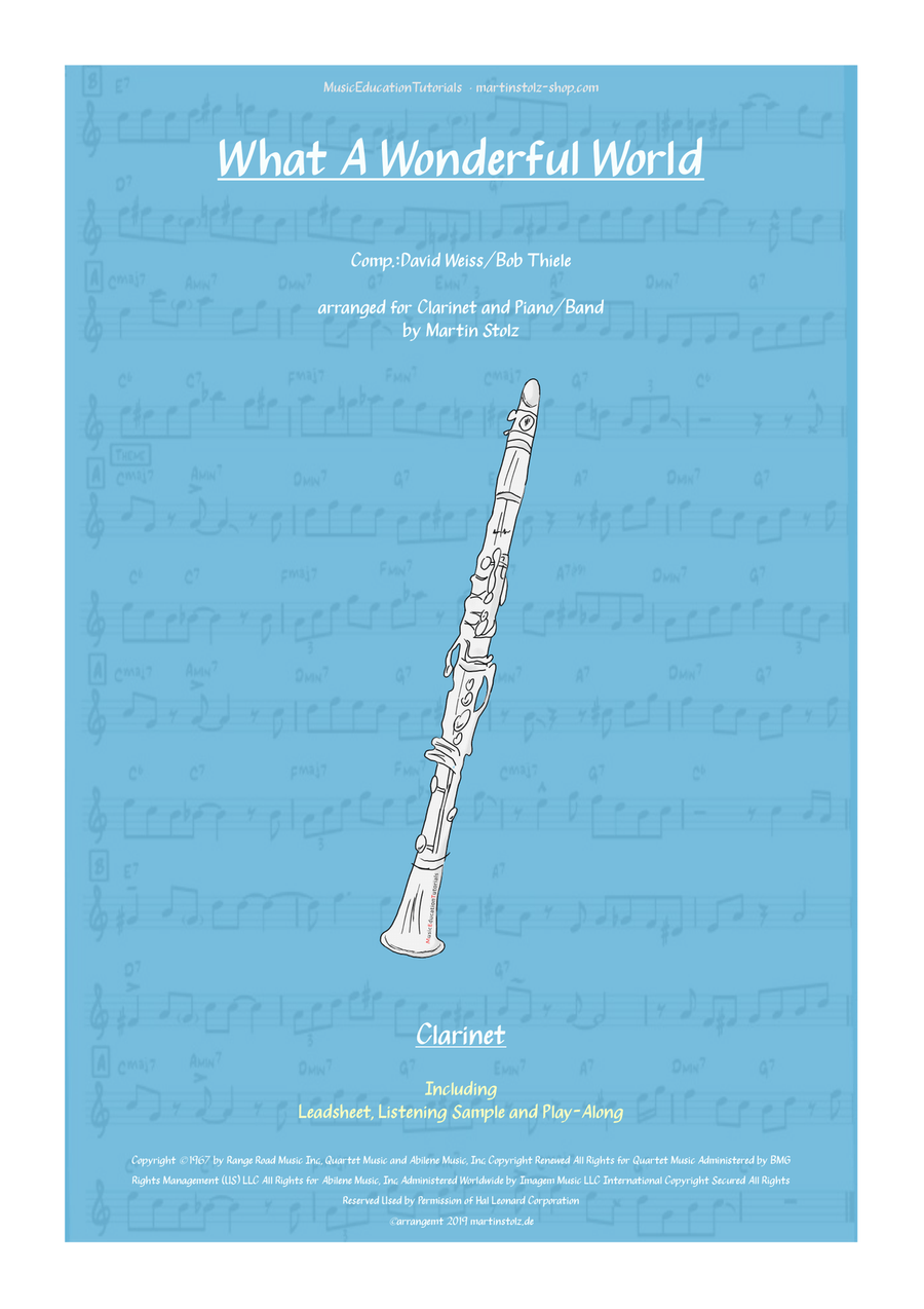 What A Wonderful World B-Flat Clarinet scores gallery preview page 1