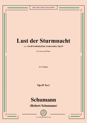Schumann-Lust der Sturmnacht,Op.35 No.1 in G Major,for Voice&Pano