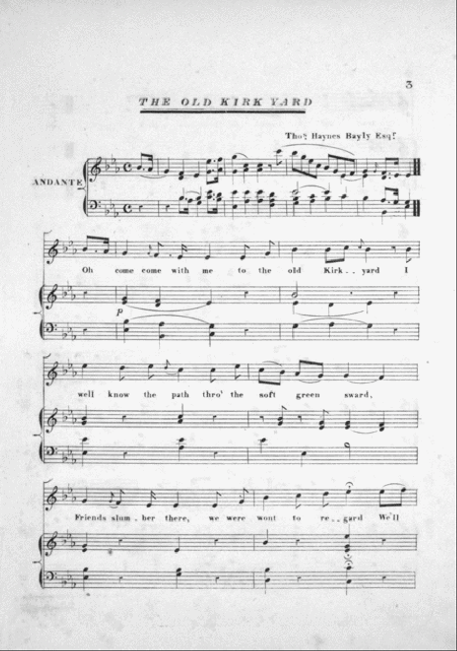 The Old Kirk Yard. A Favorite Ballad Voice scores gallery preview page 2