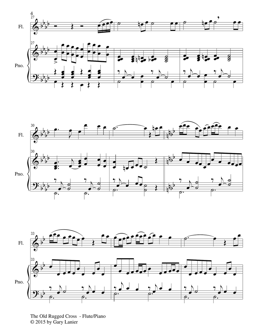 INSPIRATIONAL HYMNS, SET I (Duets for Flute & Piano) Woodwind Duet scores gallery preview page 6