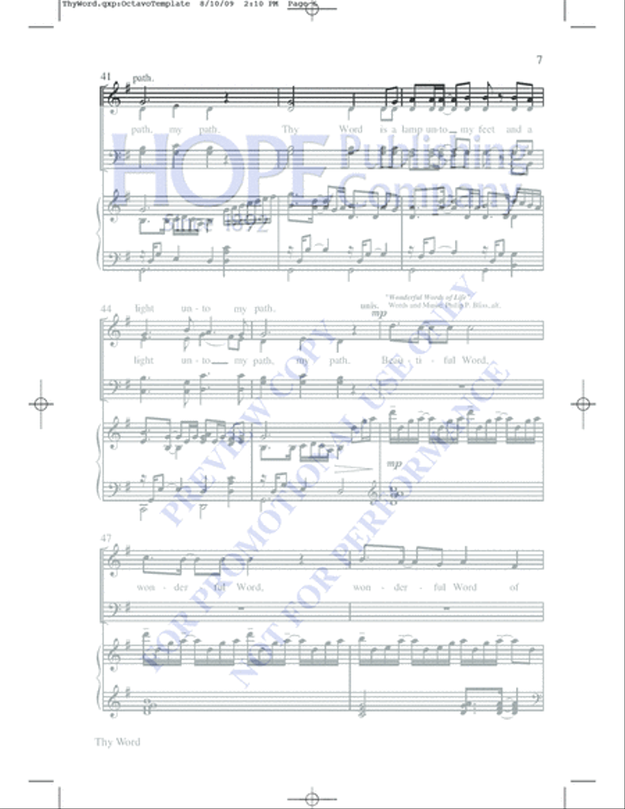 Thy Word Thy Word 4-Part scores gallery preview page 7