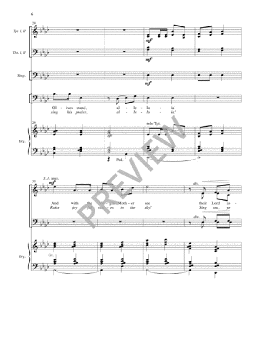Sing We Triumphant Hymns of Praise / Jesus Is Risen! Let Us Sing! - Full Score and Parts Trombone scores gallery preview page 7