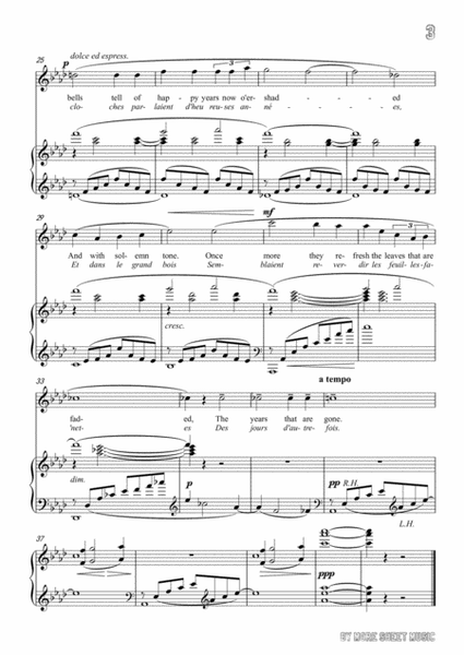 Debussy-The Bells in A flat Major,for voice and piano