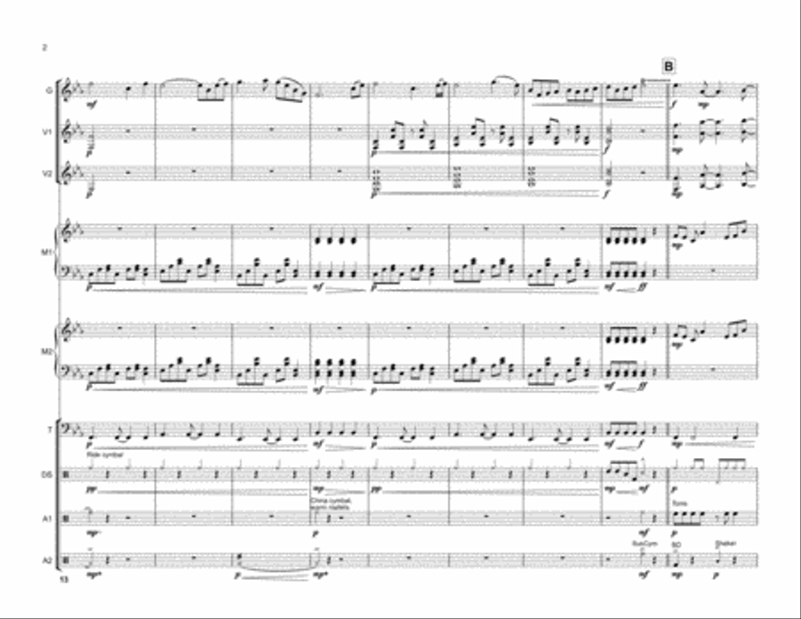 Radioactive Percussion Ensemble scores gallery preview page 2
