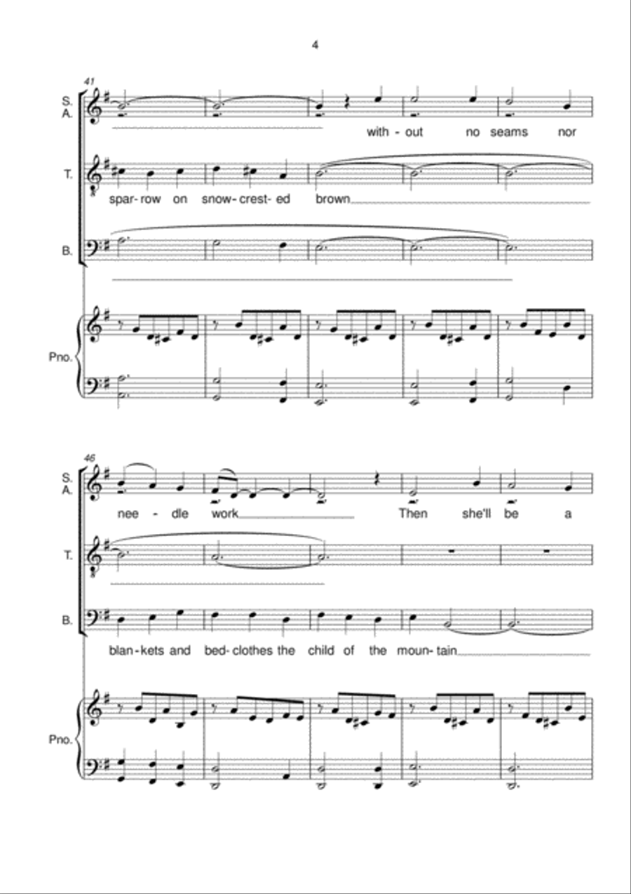 Scarborough Fair/canticle 4-Part scores gallery preview page 5