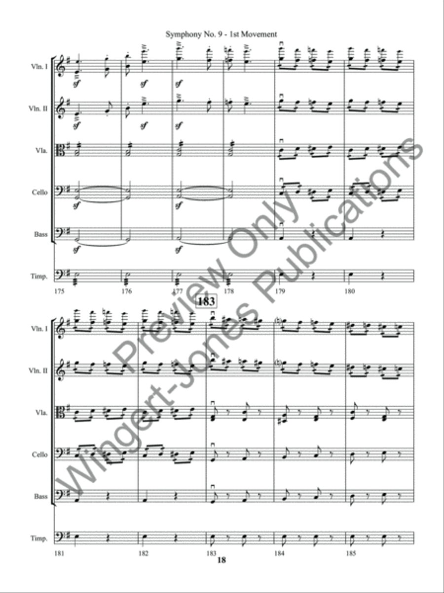 Symphony No. 9 String Orchestra scores gallery preview page 21