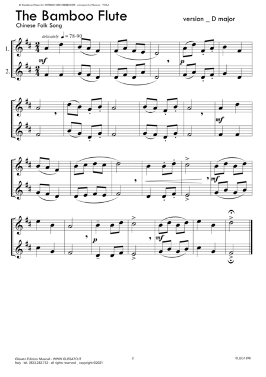 16 Traditional Tunes - 64 easy soprano recorder duets (VOL.3) image number null
