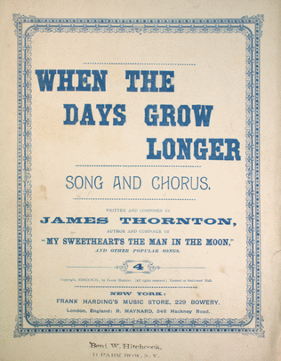 When the Days Grow Longer. Song and Chorus