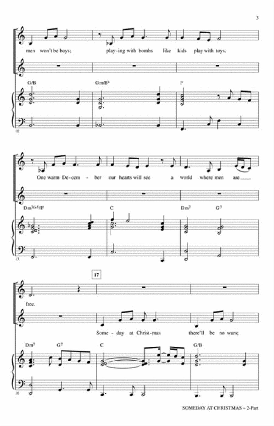 Someday at Christmas 4-Part scores gallery preview page 3