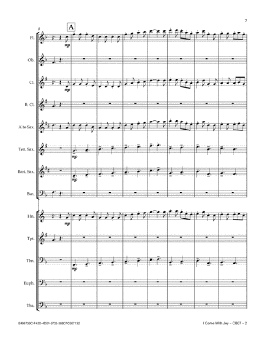 I Come With Joy Concert Band scores gallery preview page 5
