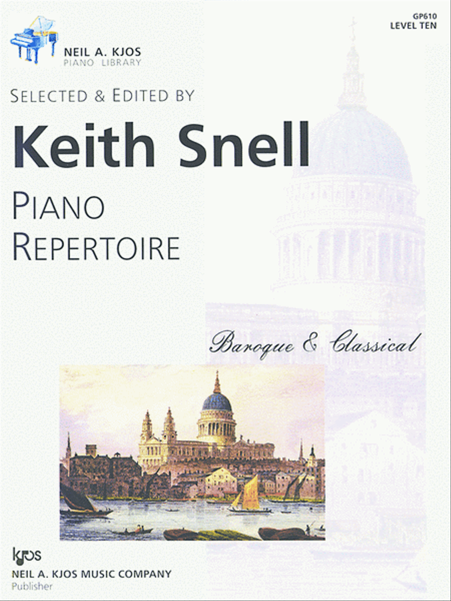 Book cover for Piano Repertoire: Baroque/Classical Level 10