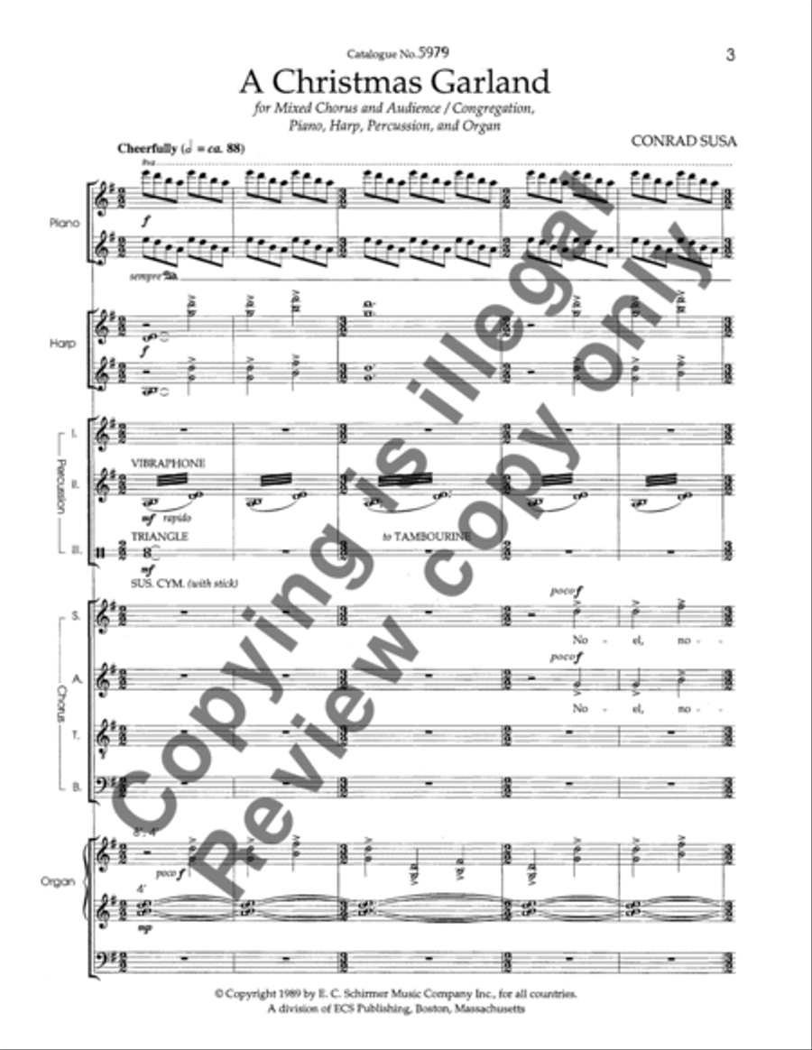 A Christmas Garland (SATB Keyboard/Percussion Version Score) 4-Part scores gallery preview page 10