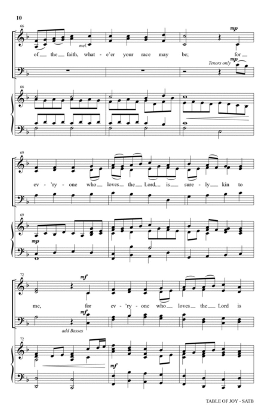 Table Of Joy 4-Part scores gallery preview page 8