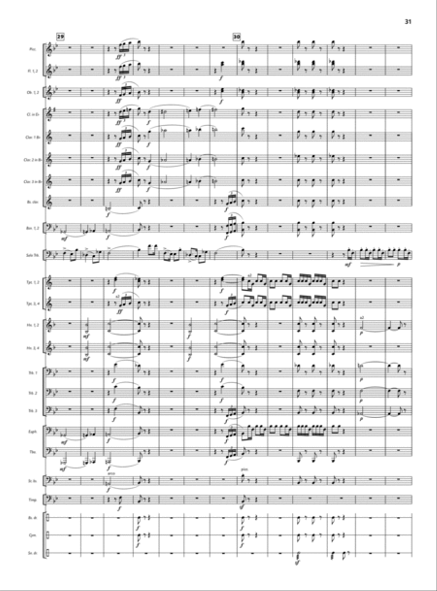 Concert for Trombone and Wind Ensemble Small Ensemble scores gallery preview page 21