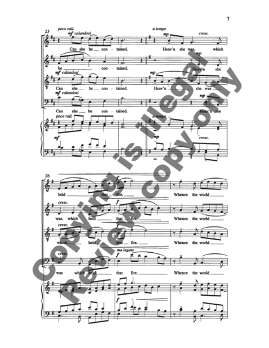 Two Hymns to the Virgin: 2. Who Is She Ascends So High? 4-Part scores gallery preview page 14