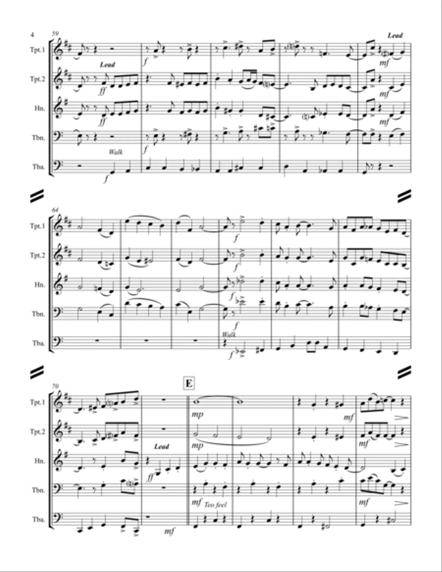 (There's No Place Like) Home For The Holidays Horn scores gallery preview page 5