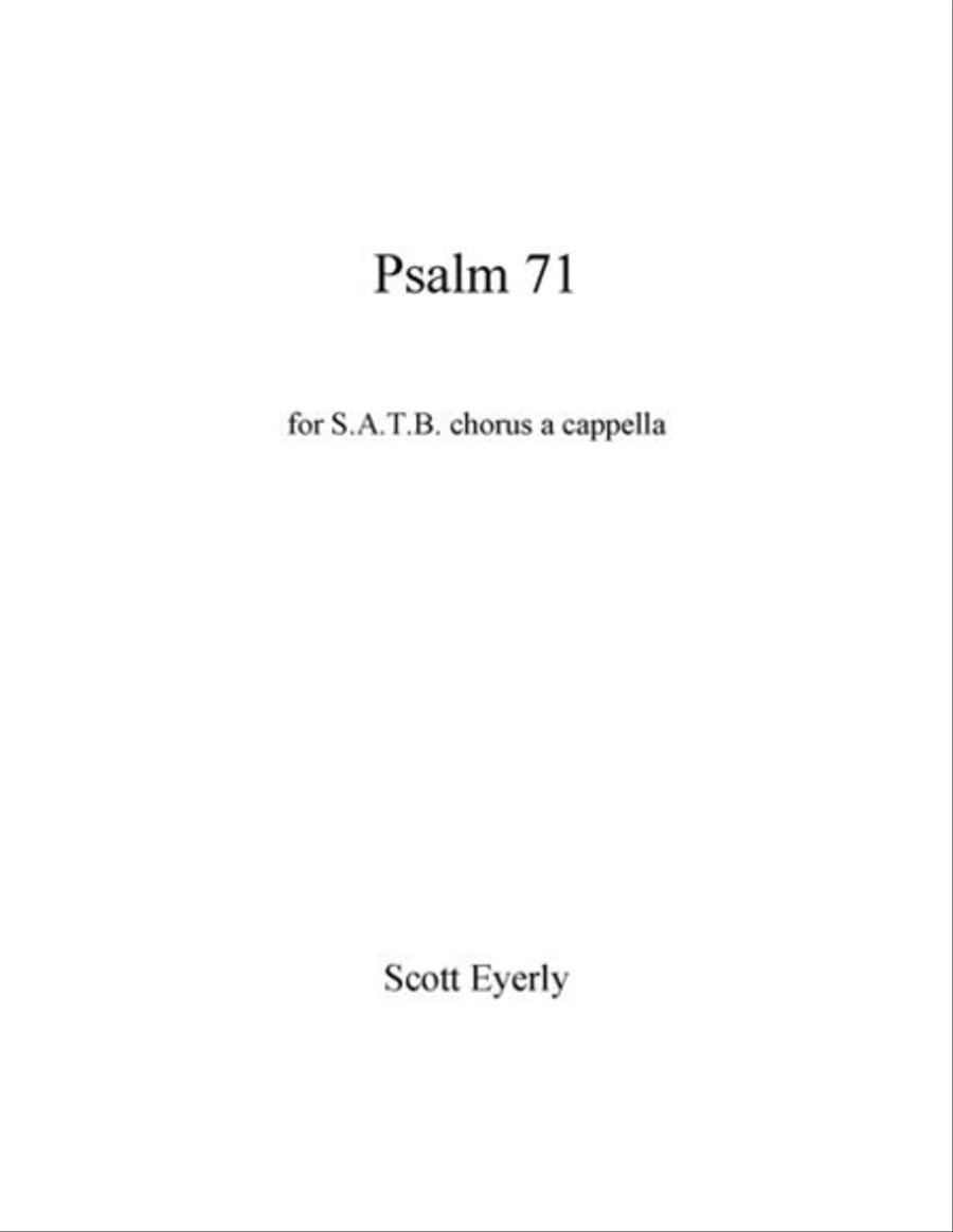 Psalm 71 4-Part scores gallery preview page 1