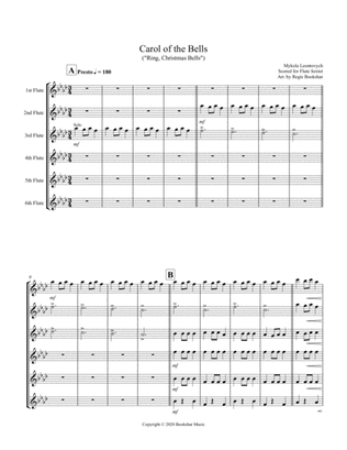 Carol of the Bells (F min) (Flute Sextet)