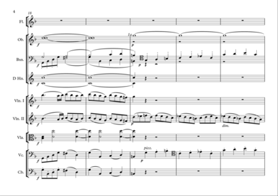 Bach Gavotte in D minor Chamber Orchestra scores gallery preview page 4