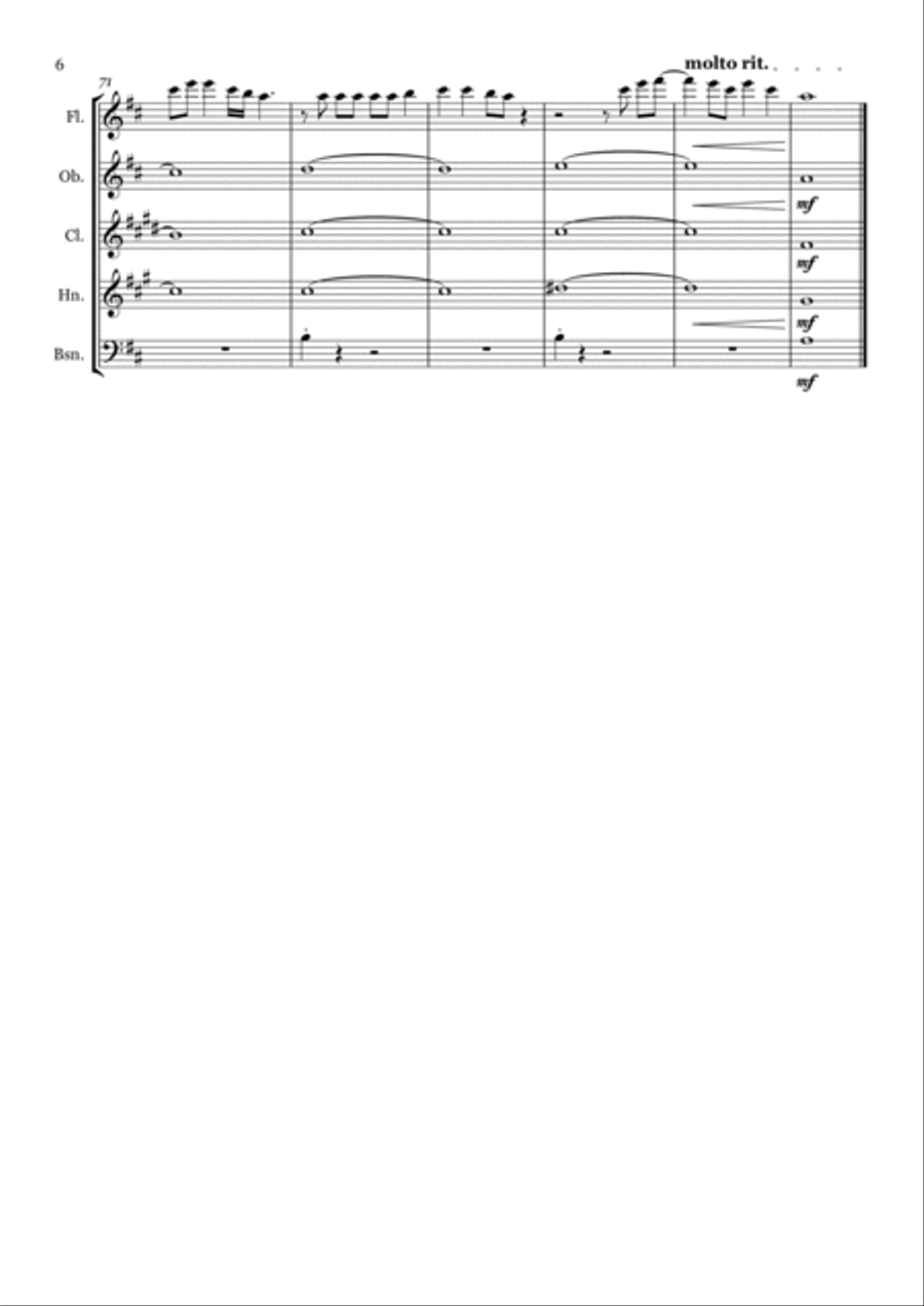 Christmas (baby Please Come Home) Woodwind Quintet scores gallery preview page 6