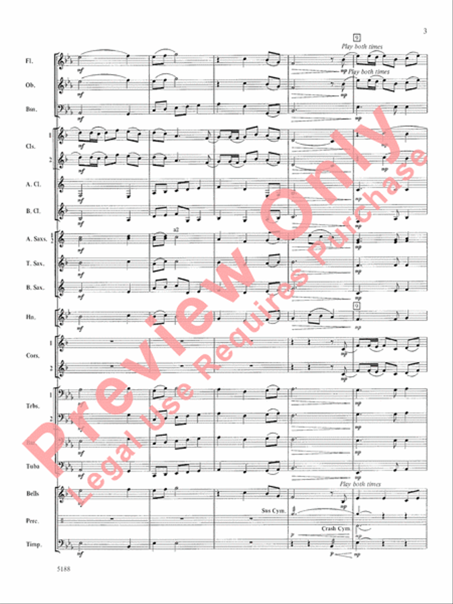Tunbridge Meadows Tunbridge Meadows Concert Band scores gallery preview page 4