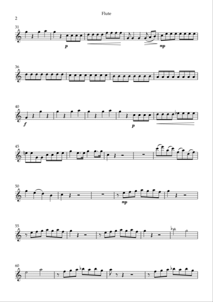 The Magic Flute - Queen of The Night Aria (W. A. Mozart) for Woodwind Trio Accompaniment Woodwind Trio scores gallery preview page 5
