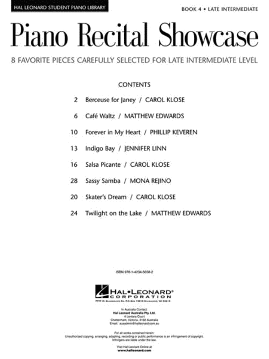 Piano Recital Showcase – Book 4 Piano Method scores gallery preview page 2