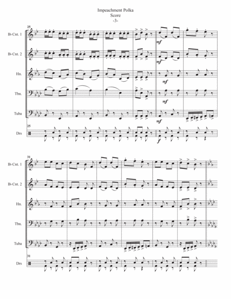 Impeachment Polka by Charles D. Blake for Brass Quintet image number null
