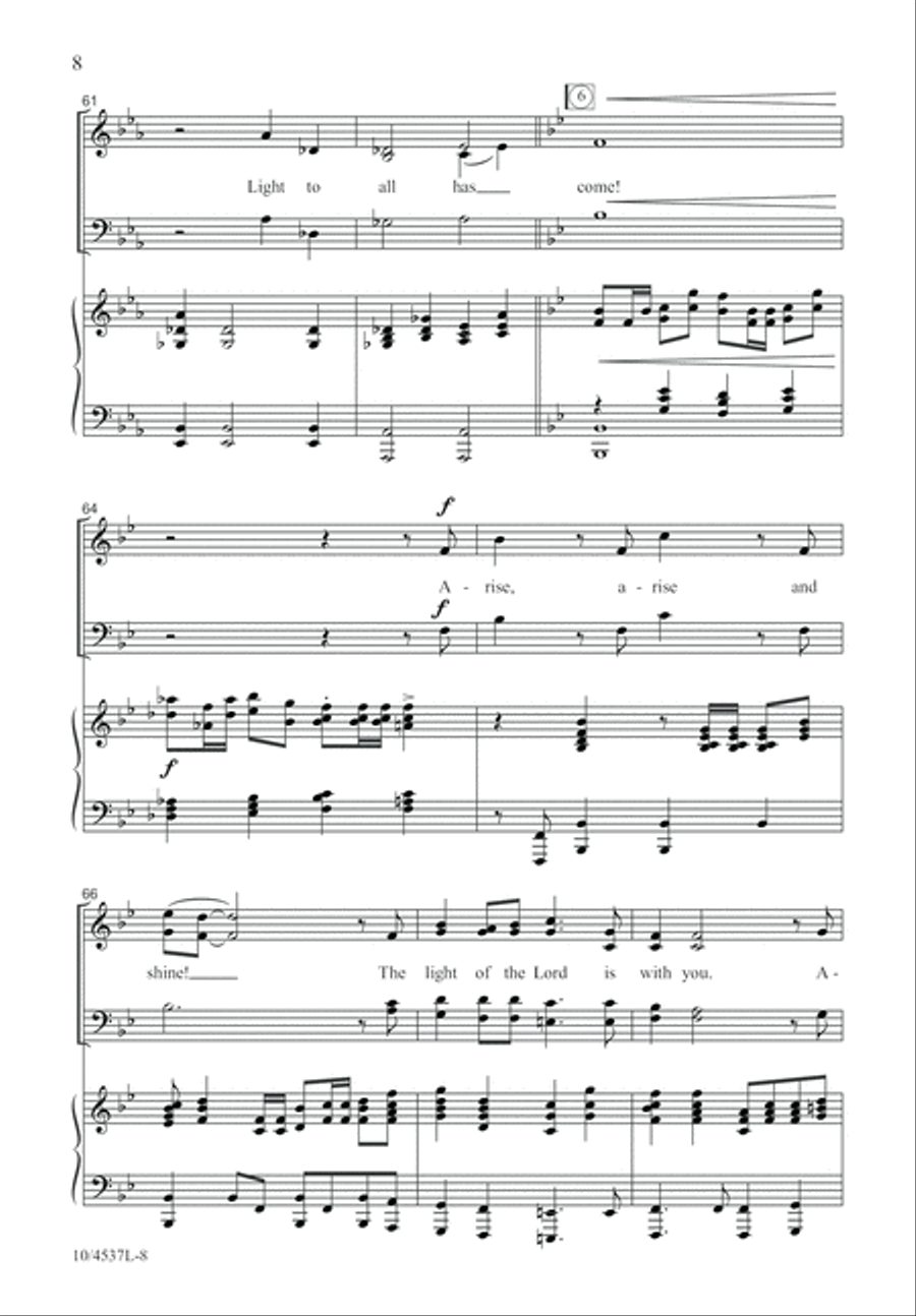 Arise, Arise and Shine! 4-Part scores gallery preview page 8