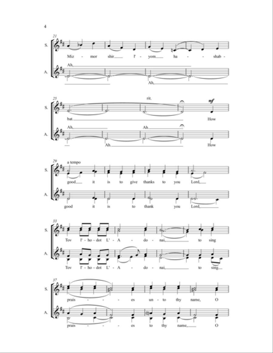 A Psalm of Praise SSAA scores gallery preview page 6