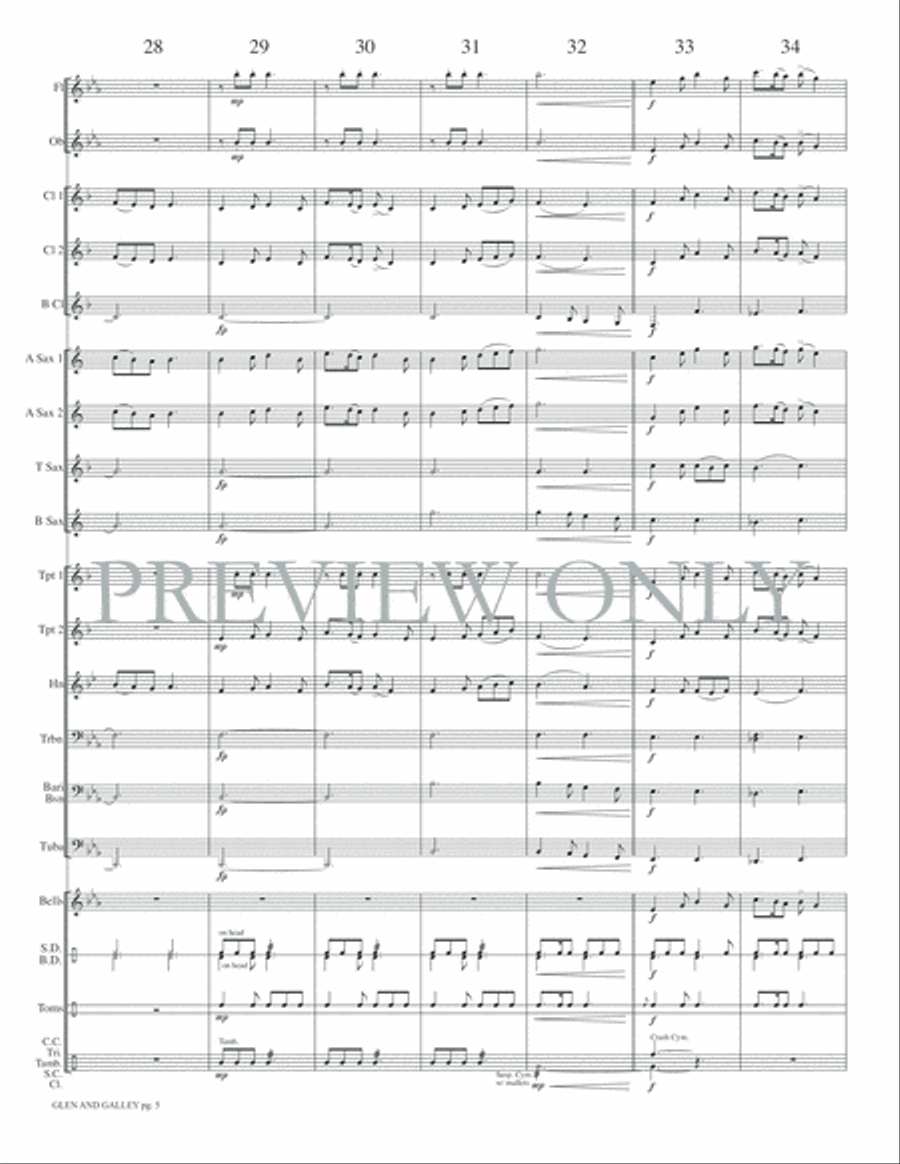 Glen and Galley Glen and Galley Concert Band scores gallery preview page 8