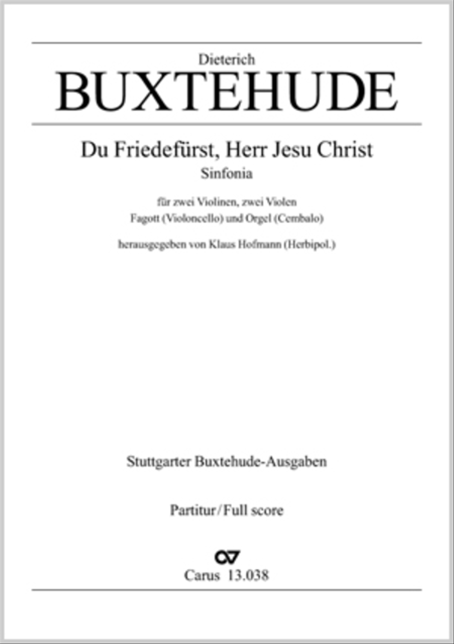 Thou Prince of peace, to thee we how (Du Friedefurst, Herr Jesu Christ) by Dietrich Buxtehude Bassoon - Sheet Music