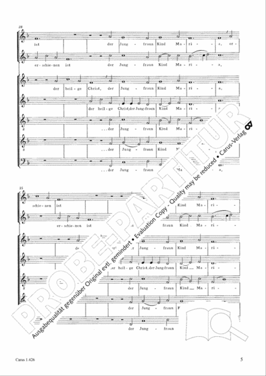 Singt, ihr lieben Christen all SATTB scores gallery preview page 5