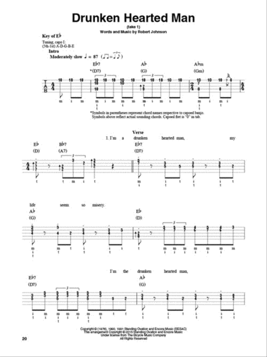 Robert Johnson for Banjo Electric Guitar scores gallery preview page 5