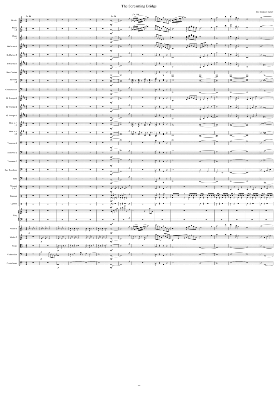 The Screaming Bridge Full Orchestra scores gallery preview page 1