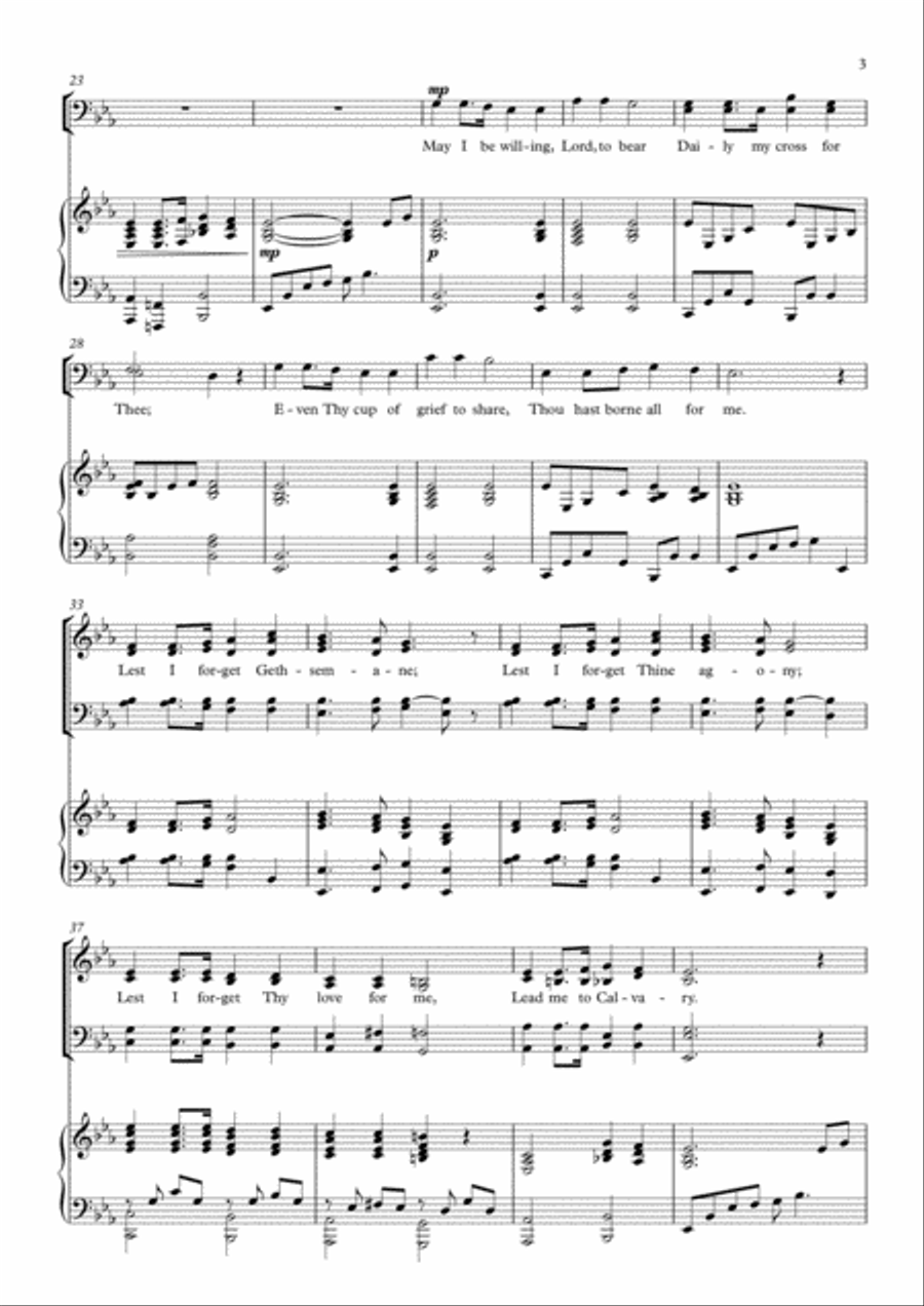 Lead Me To Calvery 4-Part scores gallery preview page 3