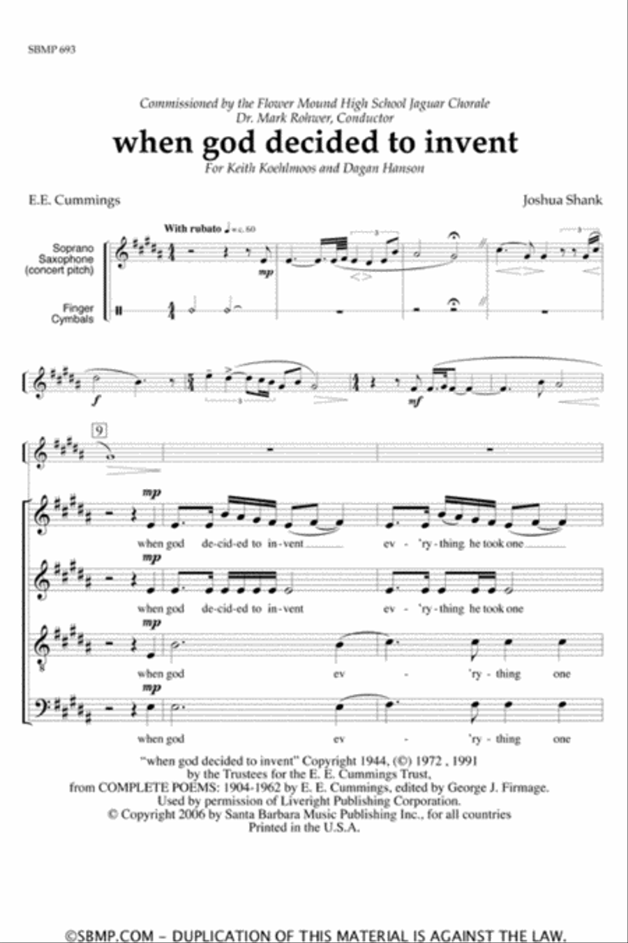 when god decided to invent - SATB Octavo 4-Part scores gallery preview page 2