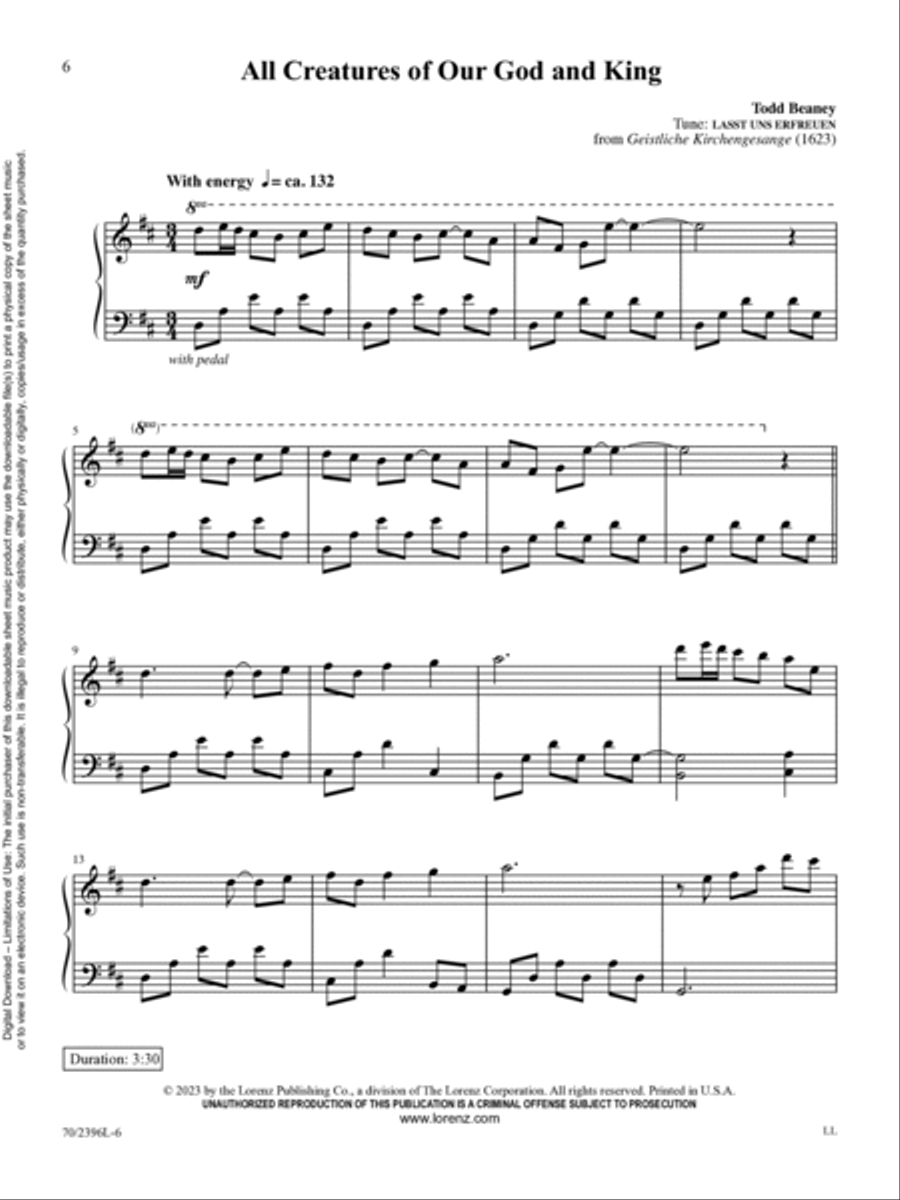 Thy Tender Care Thy Tender Care Piano Solo scores gallery preview page 6