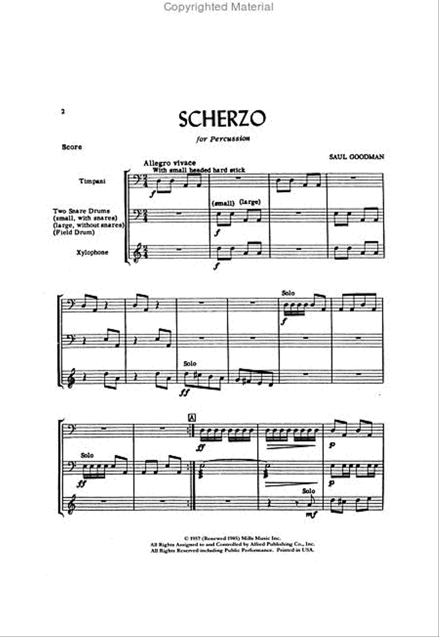 Scherzo for Percussion
