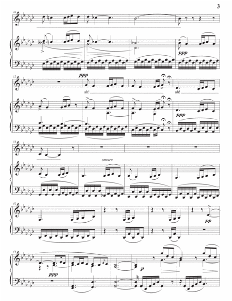 BERLIOZ: La mort d'Ophélie, Op. 18 no. 2 (transposed to G-flat major) Voice scores gallery preview page 4