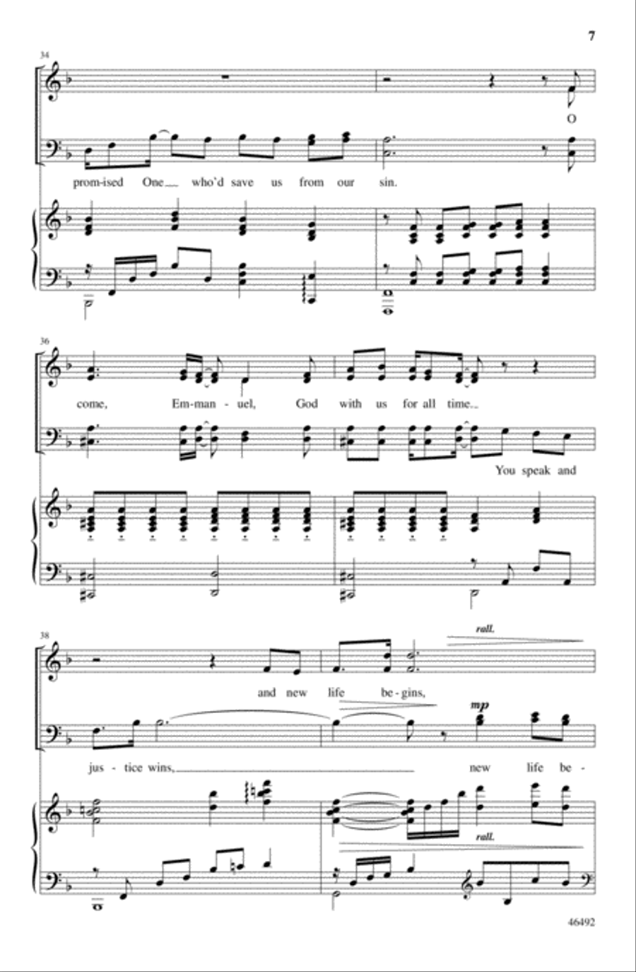 Jehovah Elohim 4-Part scores gallery preview page 17