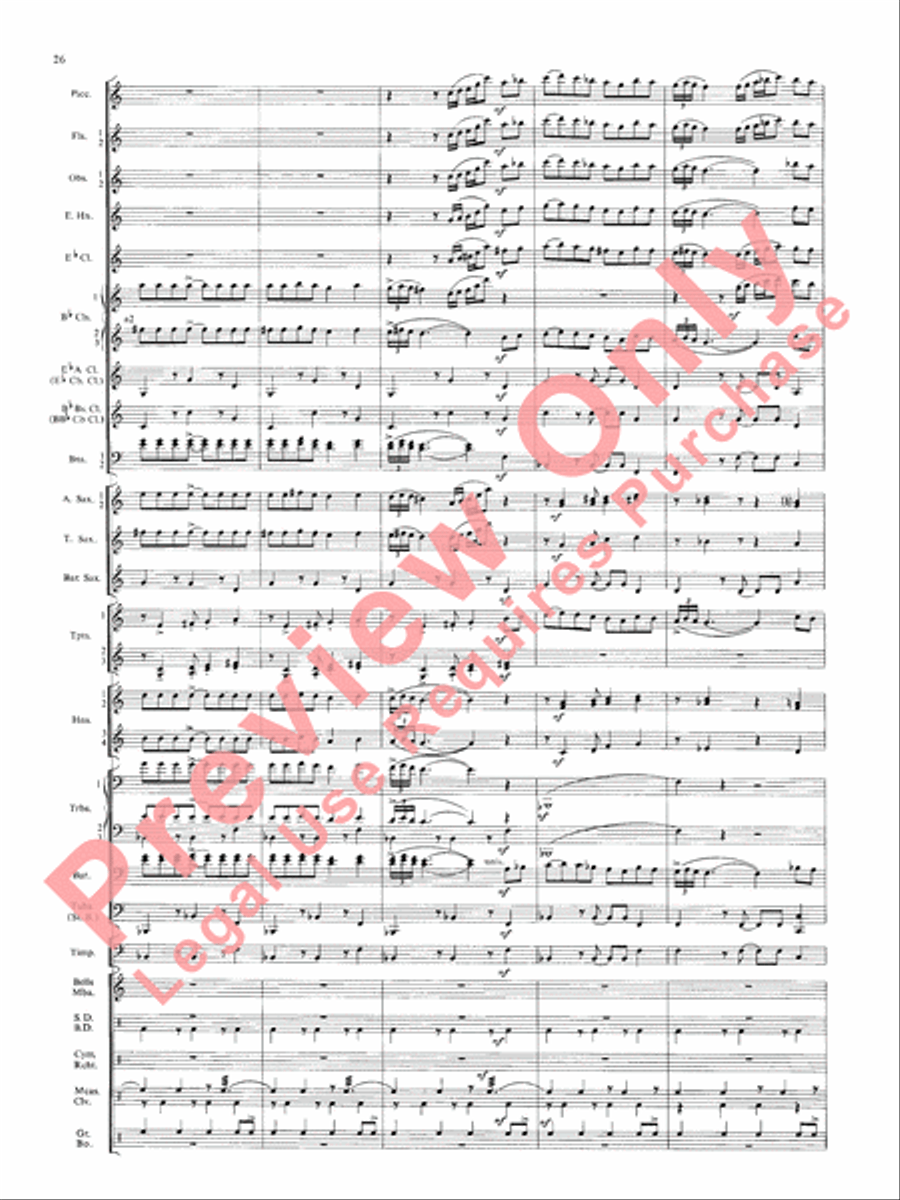 Symphonic Dance No. 3 (Fiesta) Concert Band scores gallery preview page 29