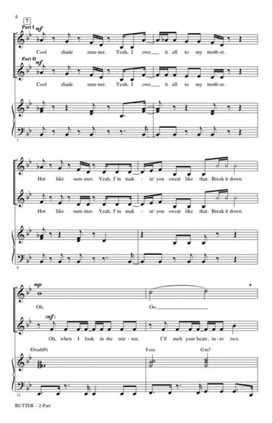 Butter Butter 2-Part scores gallery preview page 5