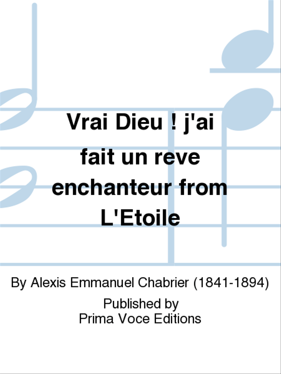 Vrai Dieu ! j'ai fait un reve enchanteur from L'Etoile Mezzo-Soprano Voice scores gallery preview page 1